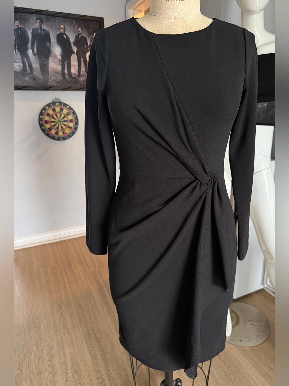Donna Karan New York Black Long Sleeve Dress Size 4